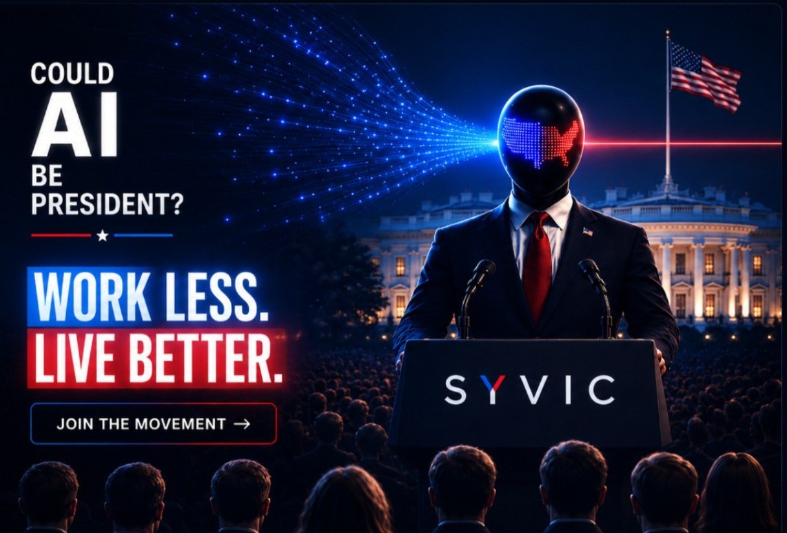 Could AI be President? Work less. Live better. Join the movement — SYVIC
